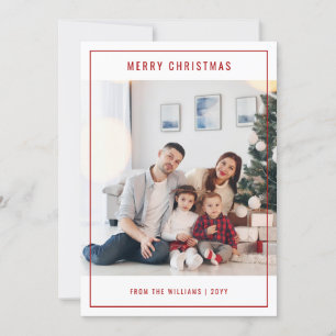 Minimalistisch Red Stylish Family Foto Weihnachten
