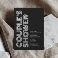 Minimalistisch Retro Bold Black Couple Dusche