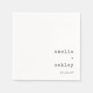 Minimalistisch Retro Schreibmaschine White Custom  Serviette