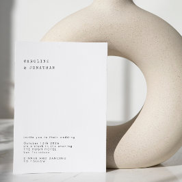 Minimalistisch Retro Schwarz-weiße Schreibmaschine Einladung