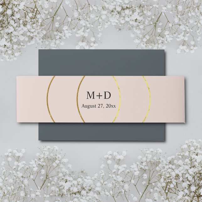 Minimalistisch Rings Wedding Einladungsbanderole (Von Creator hochgeladen)