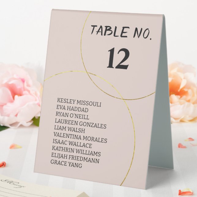 Minimalistisch Rings Wedding Tischaufsteller (In Situ (Hochzeit))