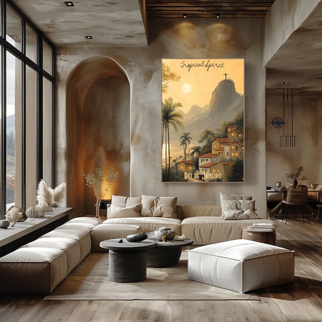 Minimalistisch Rio de Janeiro Skyline - Brasiliani Poster (Von Creator hochgeladen)