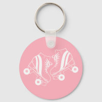 Minimalistisch Roller Skate Derby Skaten Pink