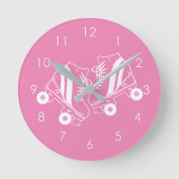Minimalistisch Roller Skate Roller Skaten Pink
