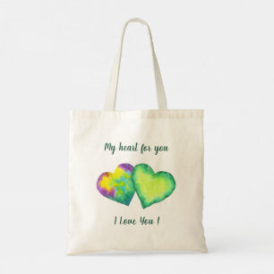 Minimalistisch Romantik I Liebe Sie Valentinstag Tragetasche