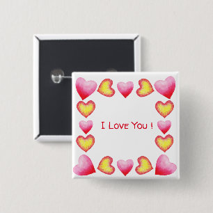 Minimalistisch Romantisch Ich liebe dich Valenti Button