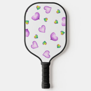 Minimalistisch Romantisches Aquarellherz Pickleball Schläger