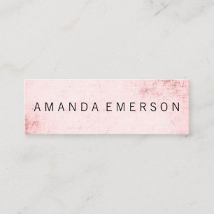 Minimalistisch rosa Grunge Mini Visitenkarte