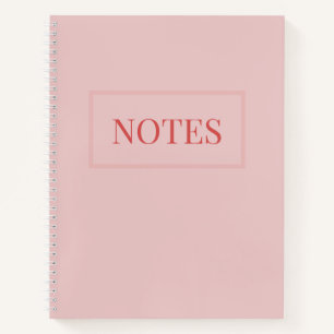 Minimalistisch-rosa-komprimiertes Notebook Notizbuch
