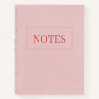 Minimalistisch-rosa-komprimiertes Notebook Notizbuch