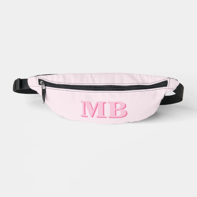 Minimalistisch rosa Modernes Anfangsmonogramm Bauchtasche (Vorderseite)