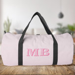 Minimalistisch rosa Modernes Anfangsmonogramm Duffle Bag<br><div class="desc">Minimalistisch rosa Modernes Monogramm Doppeltbeutel. Erstellen Sie Ihre eigene personalisierte Tasche mit eigenem Anfangsnamen.</div>