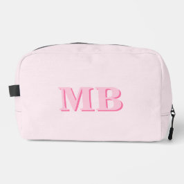 Minimalistisch rosa Modernes Anfangsmonogramm Waschbeutel
