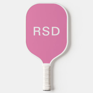 Minimalistisch rosa Monogramm-Initialen Pickleball Schläger