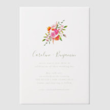 Minimalistisch-Rosa-Orange-Grünblütenhochzeit