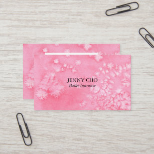 Minimalistisch rosa, strukturierte Visitenkarte