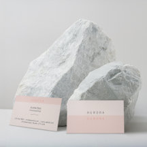 Minimalistisch rosa Zweitklone-Visitenkarte