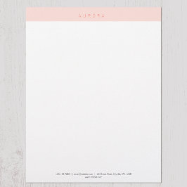 Minimalistisch rosa Zweitone Briefbogen