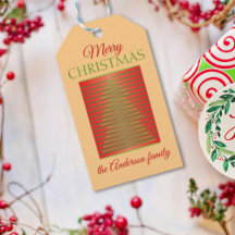 Minimalistisch, rot und grün Frohe Weihnachtsgrüße