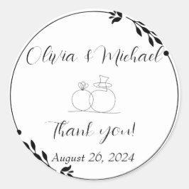 Minimalistisch Runder Aufkleber