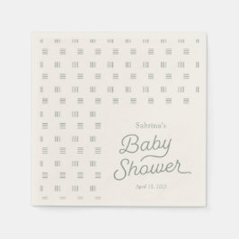 Minimalistisch Sage Boho Serviette