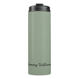 Minimalistisch Sage Green Beruflich Simple Thermosbecher