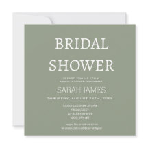 Minimalistisch Sage Green Brautparty Square