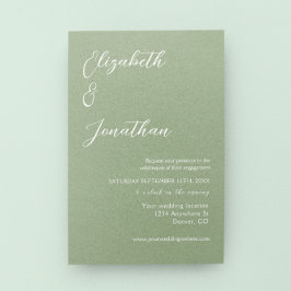 Minimalistisch Sage Green Engagement Party Einladung