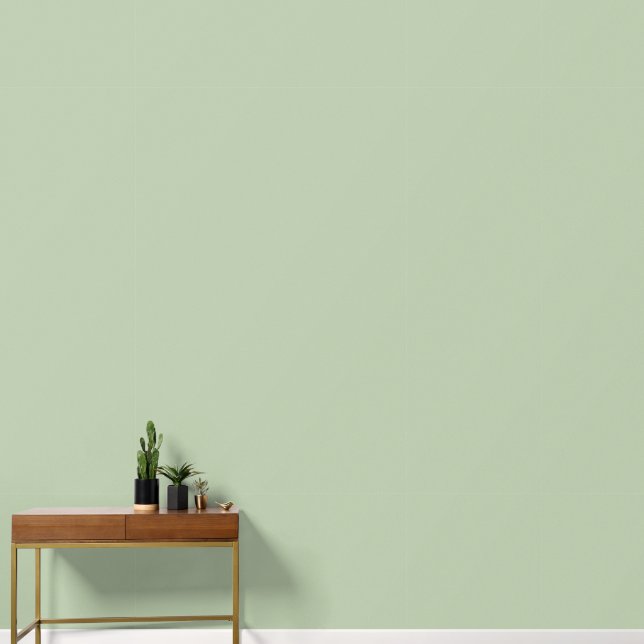 Minimalistisch Sage Green Tapete (Korridor)