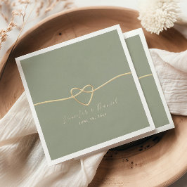 Minimalistisch Sage Green Wedding Napkins Serviette