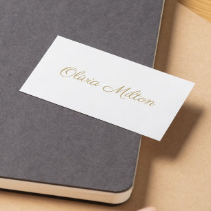 Minimalistisch sauberes weißes goldenes Netzwerk Visitenkarte
