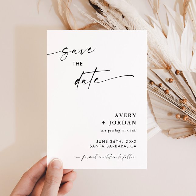 Minimalistisch Save the Date, Boho Save the Date Einladung (Von Creator hochgeladen)