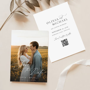 Minimalistisch Save the Date, Foto Boho Save the D Einladung