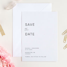 Minimalistisch Save the Date Modernes, schlichtes 