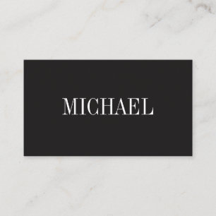 Minimalistisch Schwarz mit Serif-Schriftart Visitenkarte