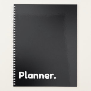 Minimalistisch Schwarz unbedruckt Planer