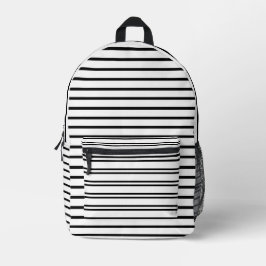 Minimalistisch, schwarz und weiß gestrichen bedruckter rucksack