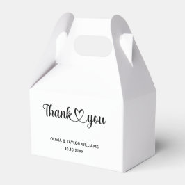 Minimalistisch Schwarz und Weiß Vielen Dank Geschenkschachtel