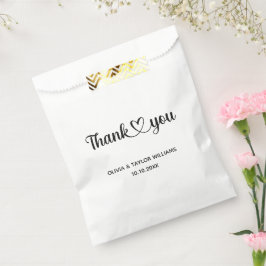 Minimalistisch Schwarz und Weiß Vielen Dank Geschenktütchen
