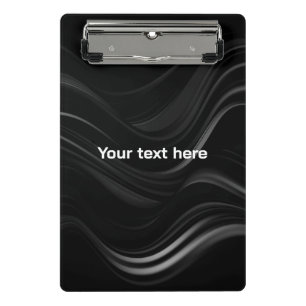 Minimalistisch Schwarz/Weiß Abstrakt   Text hinzuf Mini Klemmbrett