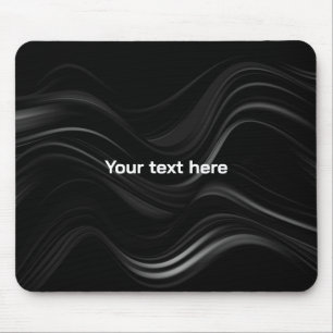 Minimalistisch Schwarz/Weiß Abstrakt   Text hinzuf Mousepad