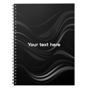 Minimalistisch Schwarz/Weiß Abstrakt Text hinzuf Notizblock