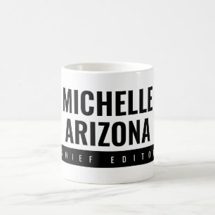 Minimalistisch Schwarz/Weiß Beruflich Kaffeetasse