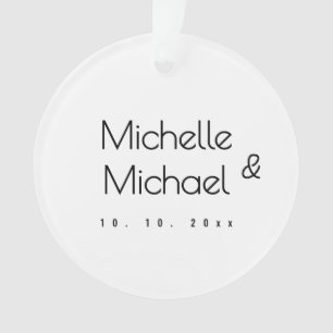 Minimalistisch Schwarz-Weiß-Berufliche moderne Nam Ornament