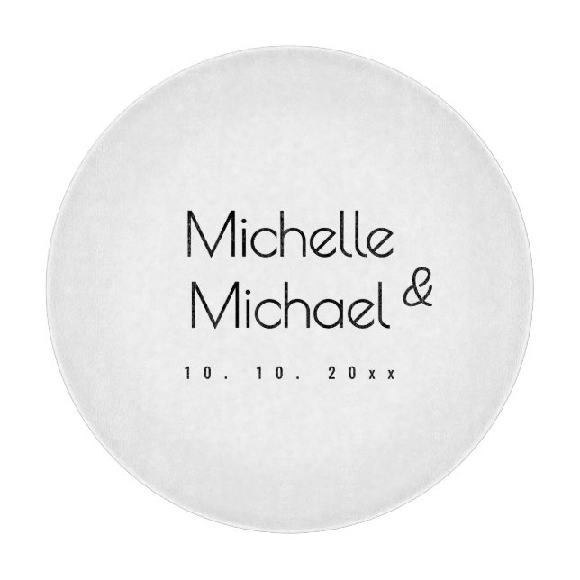 Minimalistisch Schwarz-Weiß-Berufliche moderne Nam Schneidebrett (Vorderseite)