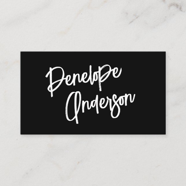 Minimalistisch Schwarz/Weiß Einzigartig Moderne Mo Visitenkarte (Vorderseite)