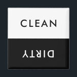 Minimalistisch Schwarz-Weiß-Geschirrspüler Sauberk Magnet<br><div class="desc">Moderner Schwarz-Weiß-Geschirrspüler,  sauber oder schmutziger Magnet für die Anzeige von Geschirr in der Zuhause-Küche.</div>