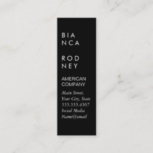 Minimalistisch (schwarz / weiß) mini visitenkarte