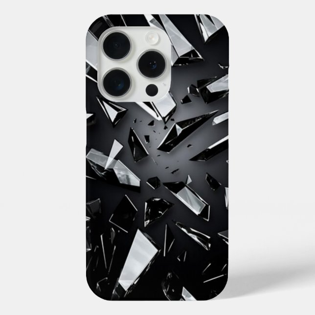 Minimalistisch Schwarz-Weiß-Moderne Monogram Case  (Rückseite)